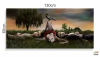 Quadro Decorativo The Vampire Diares Com Tela em Tecido Canvas 130x60 - Foto 3