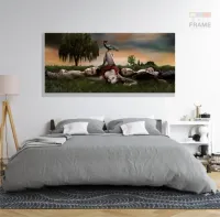 Quadro Decorativo The Vampire Diares Com Tela em Tecido Canvas 130x60 - Foto 6