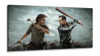 Quadro Decorativo The Walking Dead em Tecido Canvas 130x60