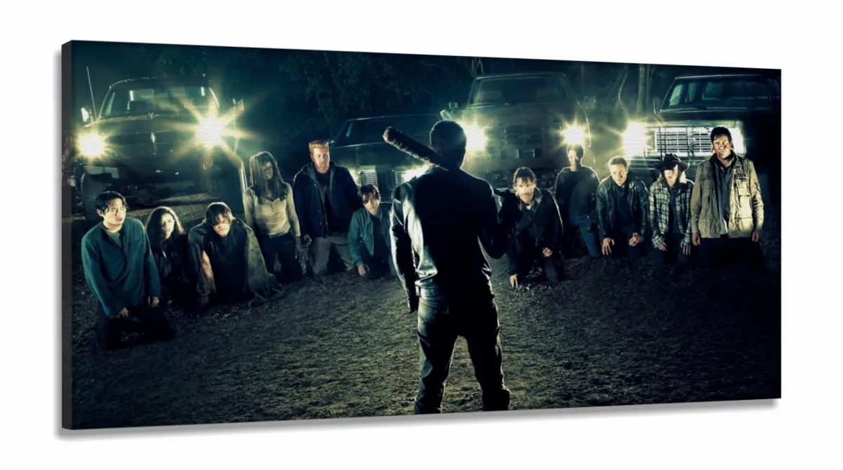 Quadro Decorativo The Walking Dead em Tecido Canvas 130x60 m01 Imagem