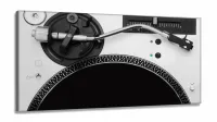 Quadro Decorativo Toca Disco em Tecido Canvas 130x60
