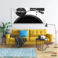 Quadro Decorativo Toca Disco em Tecido Canvas 130x60 - Foto 7