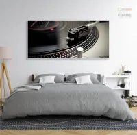 Quadro Decorativo Toca Discos em Tecido Canvas 130x60 - Foto 6
