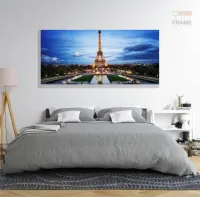 Quadro Decorativo Torre Eiffel Paris em Tecido Canvas 130x60 Sala Quarto m01 - Foto 6