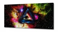 Quadro Decorativo Trippy Collor Psicodélico em Tecido Canvas 130x60 - Foto 2