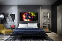 Quadro Decorativo Trippy Collor Psicodélico em Tecido Canvas 130x60 - Foto 4