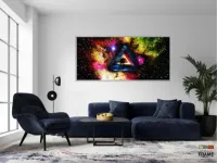 Quadro Decorativo Trippy Collor Psicodélico em Tecido Canvas 130x60 - Foto 5