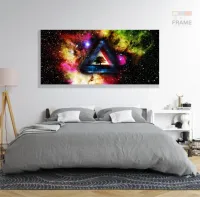 Quadro Decorativo Trippy Collor Psicodélico em Tecido Canvas 130x60 - Foto 6