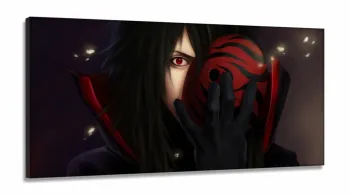 Quadro Decorativo Uchiha Madara Naruto Em Tecido Canvas 130x60