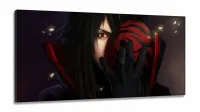 Quadro Decorativo Uchiha Madara Naruto Em Tecido Canvas 130x60