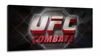 Quadro Decorativo UFC Combate em Tecido Canvas 130x60