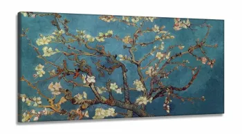Quadro Decorativo Van Gogh Cerejeira em Tecido Canvas 130x60