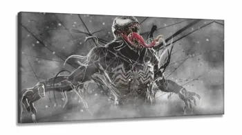 Quadro Decorativo Venom em Tecido Canvas 130x60 m01