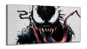Quadro Decorativo Venom Marvel em Tecido Canvas 130x60
