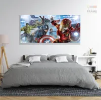 Quadro Decorativo Vingadores B 3 em Tecido Canvas 130x60 - Foto 6