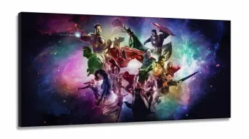 Quadro Decorativo Vingadores D 5 em Tecido Canvas 130x60