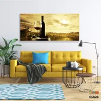 Quadro Decorativo Vinho Pôr Do Sol em Tecido Canvas 130x60 - Foto 7