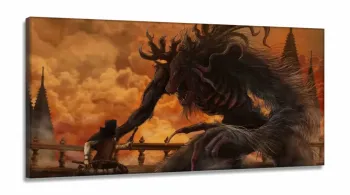 Quadro Decorativos Bloodborne em Tecido Canvas 130x60 120x60 sala quarto