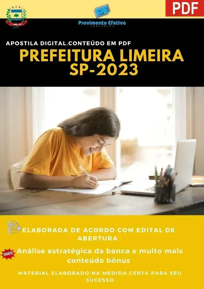 Apostila Prefeitura Limeira SP Engenheiro Segurança 2023 Imagem