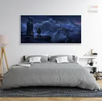 Quadro Decorativos Elder Scrolls em Tecido Canvas 130x60 - Foto 6