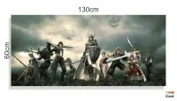Quadro Decorativos Final Fantasy 3 peças em Tecido Canvas 130x60 - Foto 3