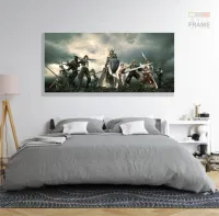 Quadro Decorativos Final Fantasy 3 peças em Tecido Canvas 130x60 - Foto 6