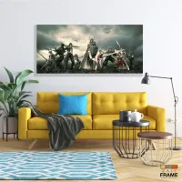 Quadro Decorativos Final Fantasy 3 peças em Tecido Canvas 130x60 - Foto 7