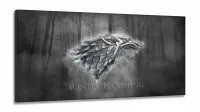 Quadro Decorativos Game of Thrones em Tecido Canvas 130x60 m01