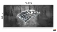 Quadro Decorativos Game of Thrones em Tecido Canvas 130x60 m01 - Foto 3