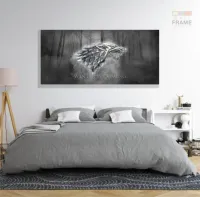 Quadro Decorativos Game of Thrones em Tecido Canvas 130x60 m01 - Foto 6