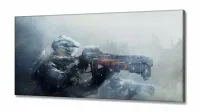 Quadro Decorativos Jogo Gun Gaming em Tecido Canvas 130x60 - Foto 2