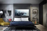 Quadro Decorativos Jogo Gun Gaming em Tecido Canvas 130x60 - Foto 4