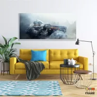 Quadro Decorativos Jogo Gun Gaming em Tecido Canvas 130x60 - Foto 7