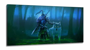 Quadro Decorativos Jogo-dark-souls em Tecido Canvas 130x60