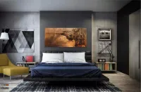 Quadro Decorativos Jogos de tiro em Tecido Canvas 130x60 - Foto 4