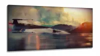 Quadro Decorativos Jogos Star Wars em Tecido Canvas 130x60