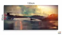 Quadro Decorativos Jogos Star Wars em Tecido Canvas 130x60 - Foto 3
