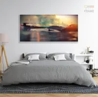 Quadro Decorativos Jogos Star Wars em Tecido Canvas 130x60 - Foto 6