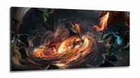 Quadro Decorativos Jogo-warcraft em Tecido Canvas 130x60