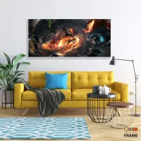 Quadro Decorativos Jogo-warcraft em Tecido Canvas 130x60 - Foto 7