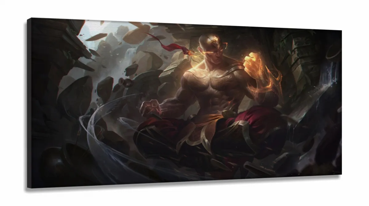 Quadro Decorativos League of Legends em Tecido Canvas 130x60 m01 Imagem