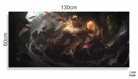Quadro Decorativos League of Legends em Tecido Canvas 130x60 m01 - Foto 3