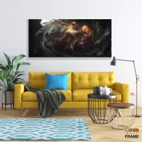 Quadro Decorativos League of Legends em Tecido Canvas 130x60 m01 - Foto 7