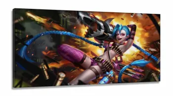 Quadro Decorativos League of Legends em Tecido Canvas 130x60 m04