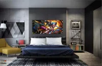 Quadro Decorativos League of Legends em Tecido Canvas 130x60 m04 - Foto 4