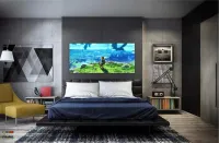 Quadro Decorativos Legends of Zelda em Tecido Canvas 130x60 - Foto 4