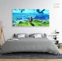 Quadro Decorativos Legends of Zelda em Tecido Canvas 130x60 - Foto 6