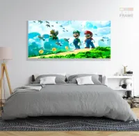 Quadro Decorativos Mario com em Tecido Canvas 130x60 - Foto 6