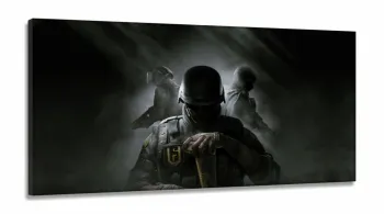 Quadro Decorativos Rainbow Six em Tecido Canvas 130x60