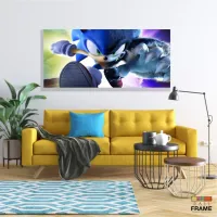 Quadro Decorativos Sonic em Tecido Canvas 130x60 - Foto 7
